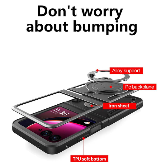 Θήκη για Motorola Razr 60 / Razr 50, Techsuit, CamGuard Pro, Μαύρο