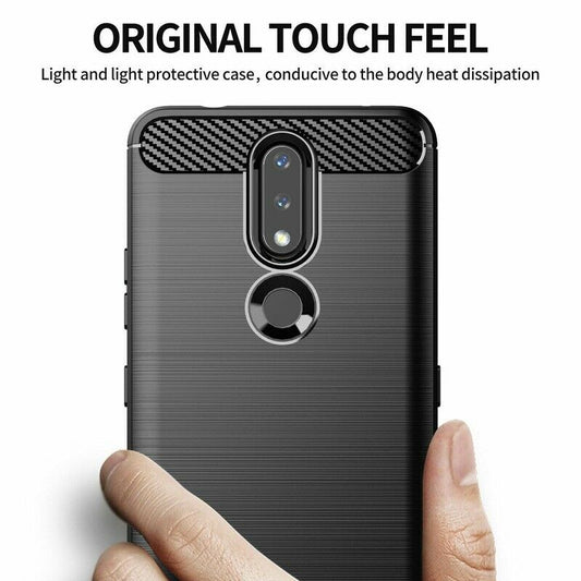 Θήκη για Nokia 2.4, Techsuit, Carbon, Μαύρο