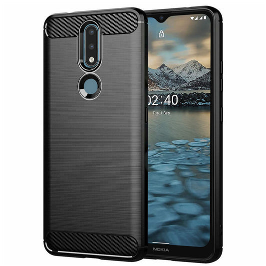 Θήκη για Nokia 2.4, Techsuit, Carbon, Μαύρο