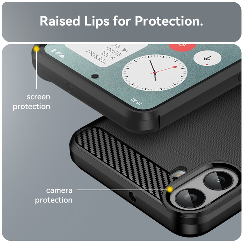 Θήκη για Nothing CMF Phone 1, Techsuit, Άνθρακας, Μαύρο