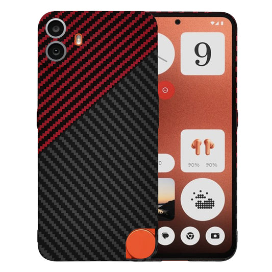 Θήκη για Nothing CMF Phone 1, Techsuit, Carbonite FiberShell, Μαύρο Κόκκινο