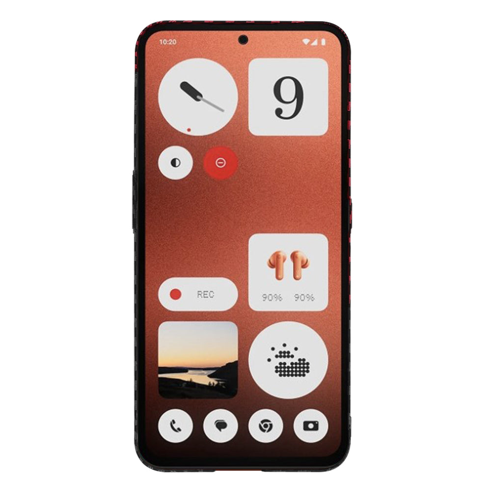 Θήκη για Nothing CMF Phone 1, Techsuit, Carbonite FiberShell, Μαύρο Κόκκινο