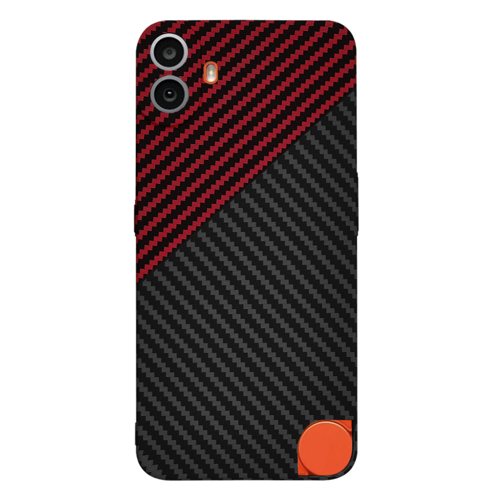 Θήκη για Nothing CMF Phone 1, Techsuit, Carbonite FiberShell, Μαύρο Κόκκινο