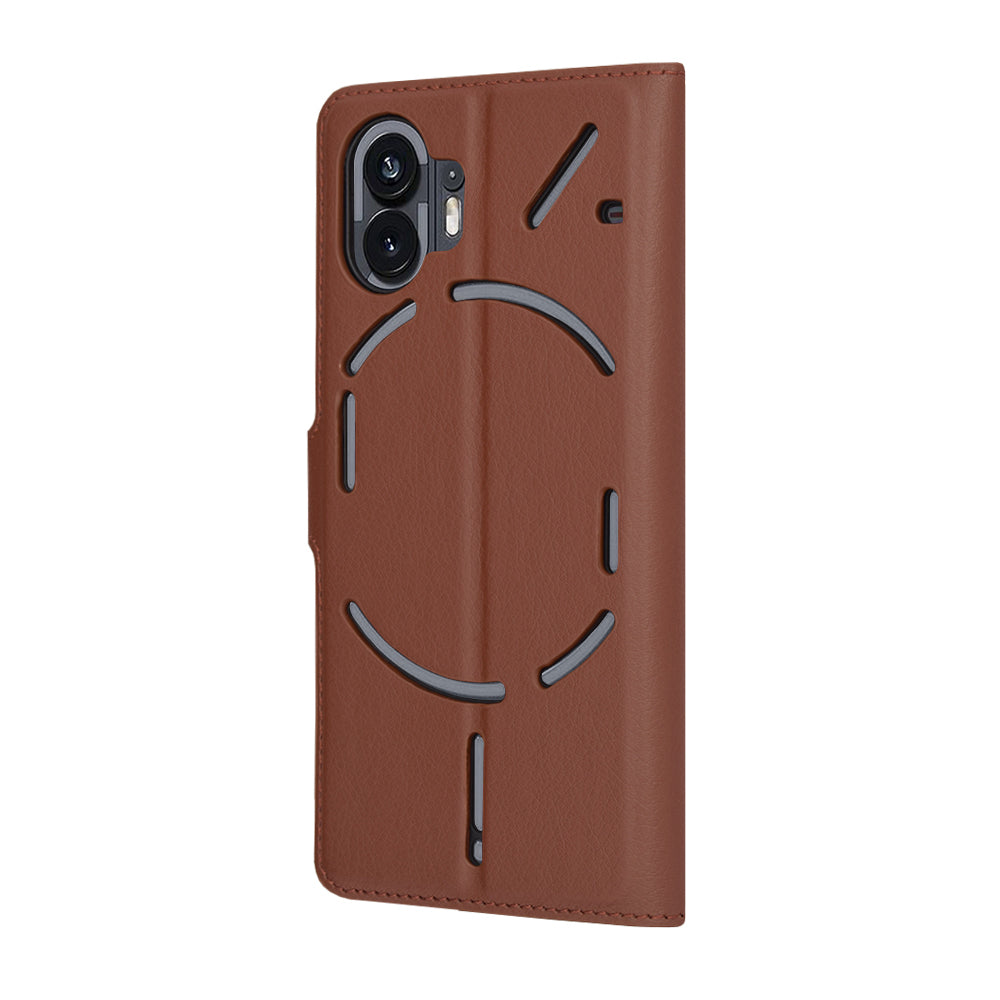 Θήκη για Nothing Phone (2), Techsuit, Leather Folio, Καφέ