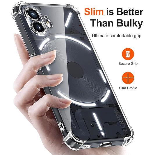 Θήκη για Nothing Phone (2), Techsuit, Ανθεκτική σε Κρούσεις Διαφανής, Διάφανη