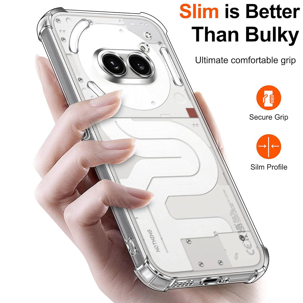 Case for Nothing Phone (3a) Pro, Techsuit, Shockproof Clear, Transparent