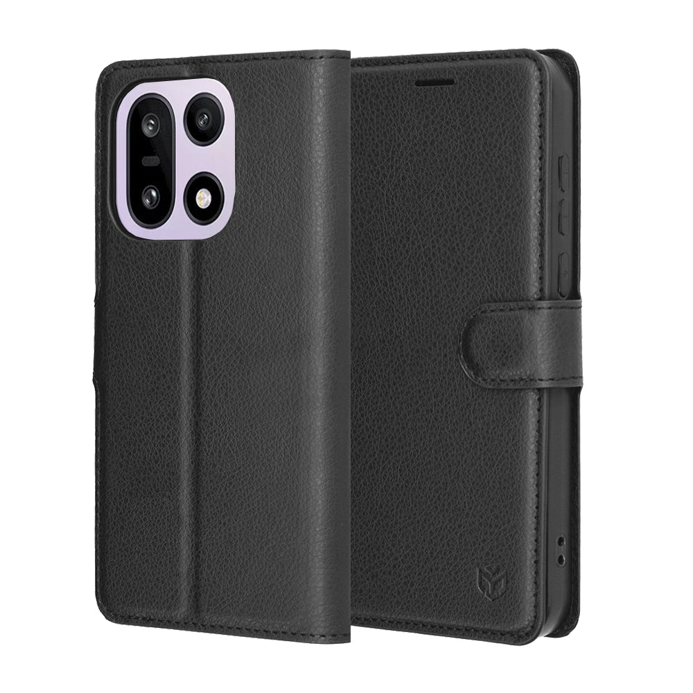 Θήκη για OnePlus 15, Techsuit, Leather Folio, Μαύρη