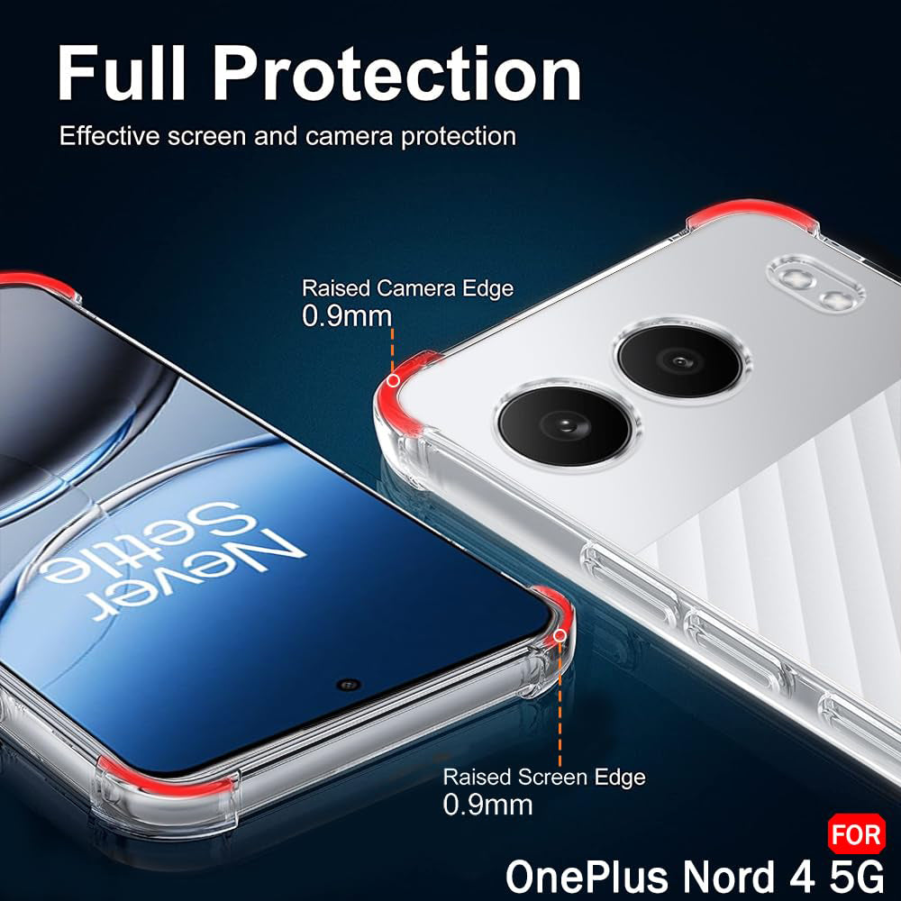 Θήκη για OnePlus Nord 4, Techsuit, Ανθεκτική σε Κρούσεις Διαφανής, Διάφανη