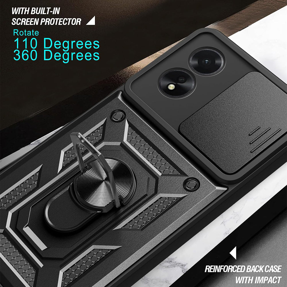 Θήκη για Oppo A18 / A38, Techsuit, CamShield, Μαύρο