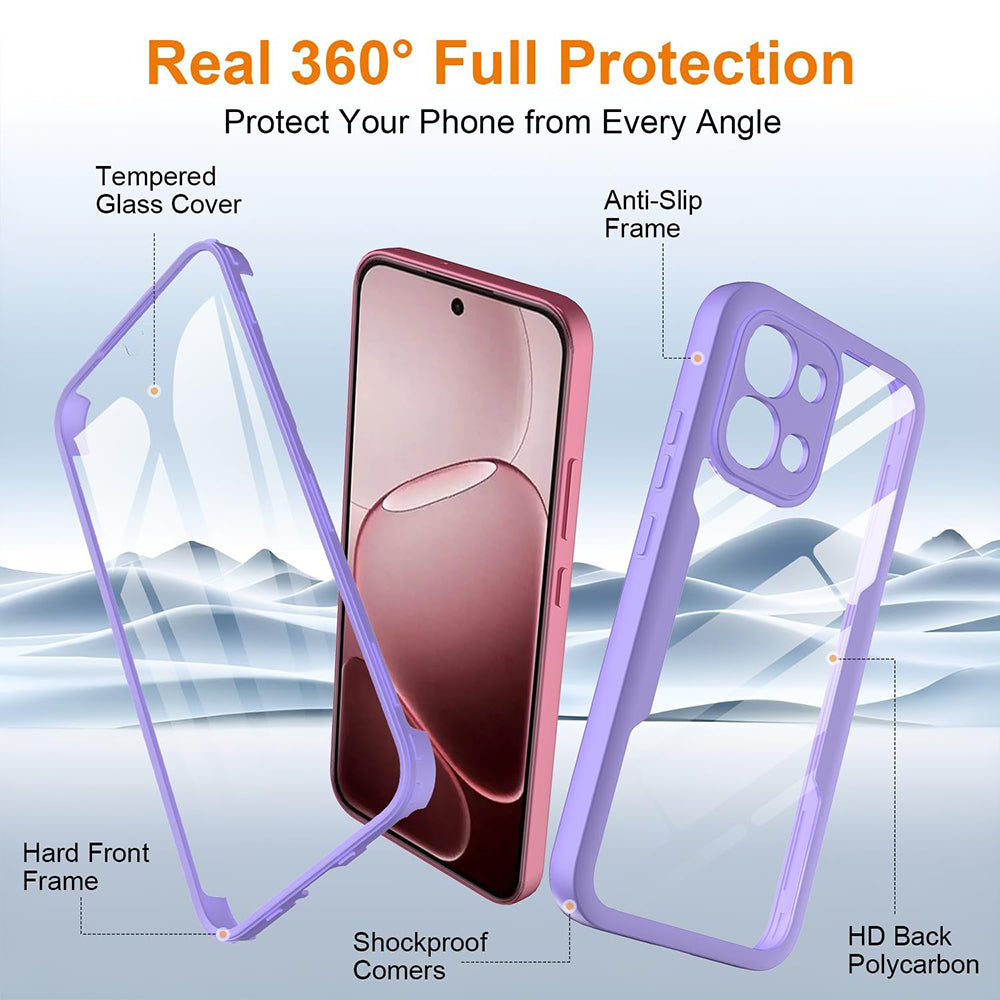 Θήκη για Oppo A6 Pro 5G / A6 Pro 4G, Techsuit, ColorVerse 360, Μωβ