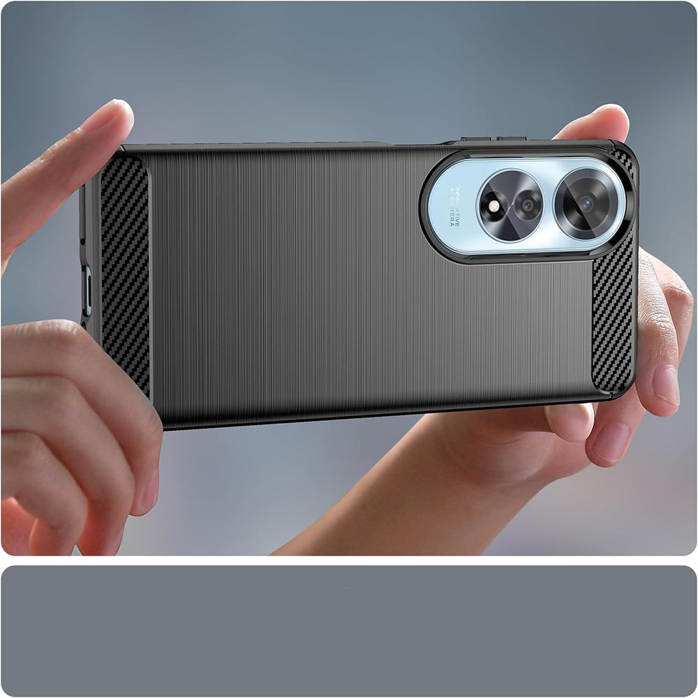 Θήκη για Oppo A60, Techsuit, Carbon, Μαύρο