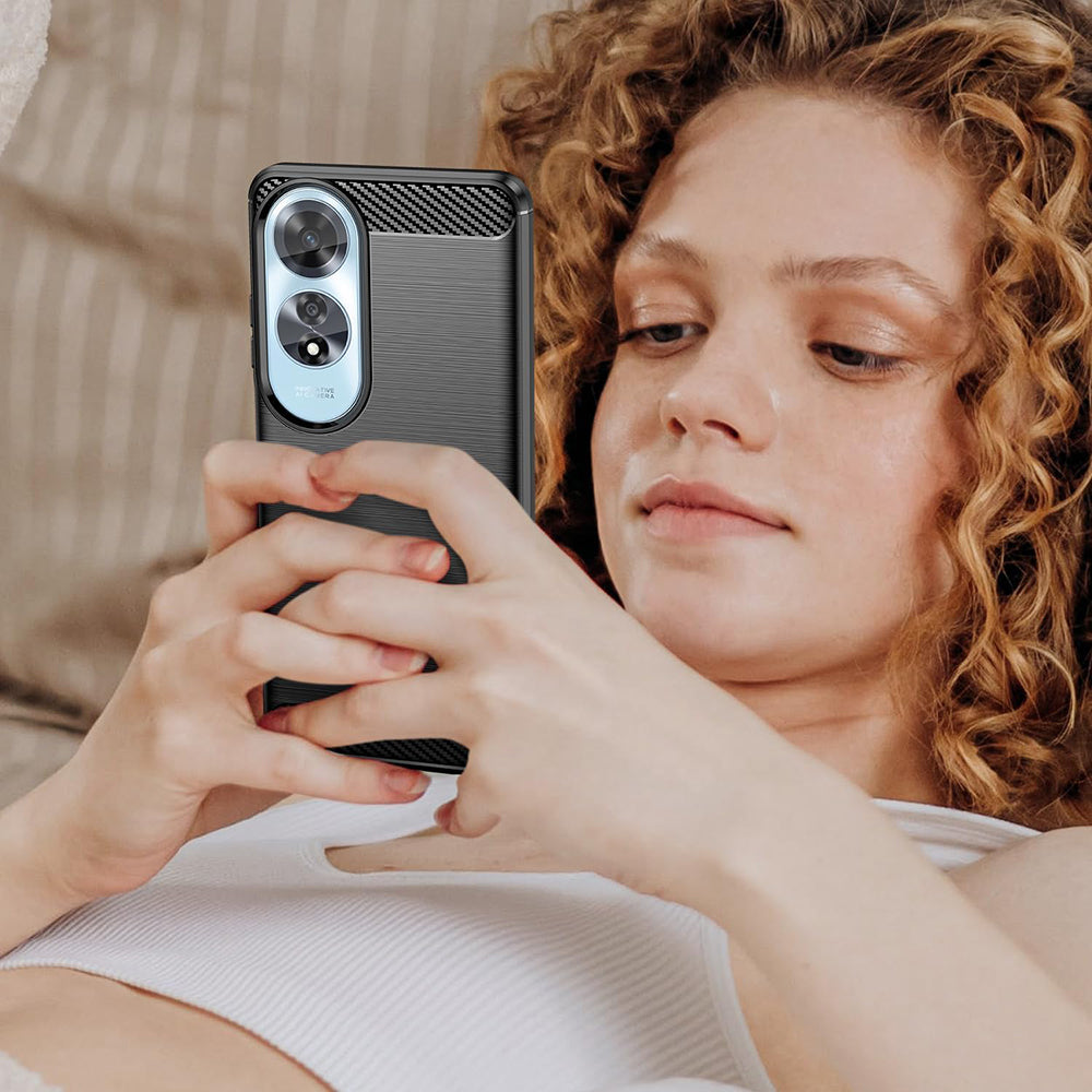 Θήκη για Oppo A60, Techsuit, Carbon, Μαύρο