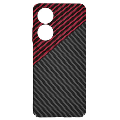 Θήκη για Oppo A60, Techsuit, Carbonite FiberShell, Μαύρο Κόκκινο