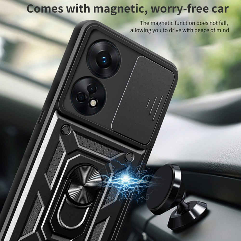 Case for Oppo A78 4G, Techsuit, CamShield, Green