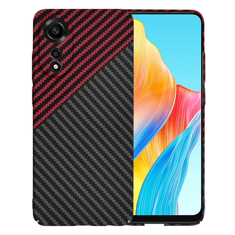 Θήκη για Oppo A78 4G, Techsuit, Carbonite FiberShell, Μαύρο Κόκκινο