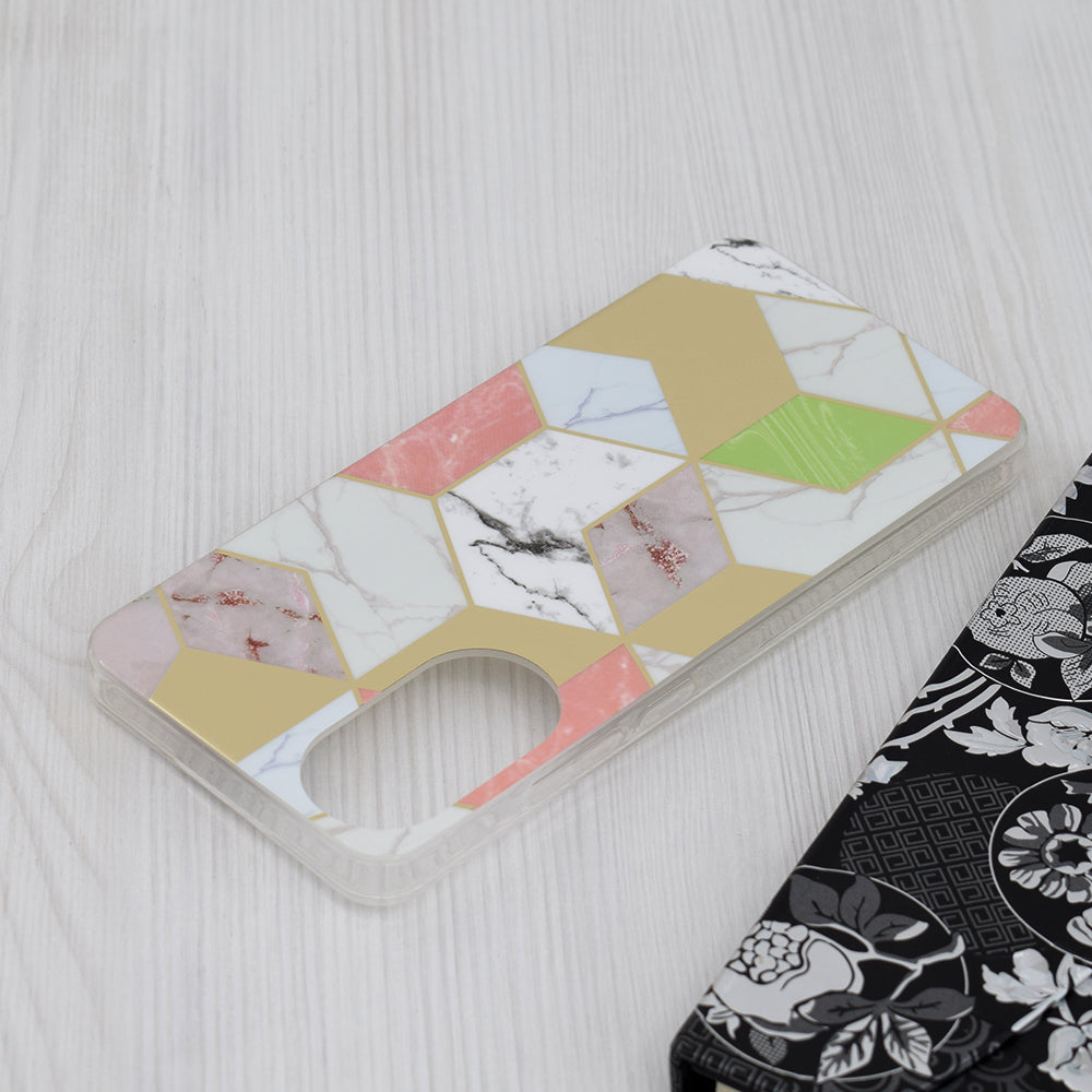 Θήκη για Oppo A78 4G, Techsuit, Marble, Μωβ