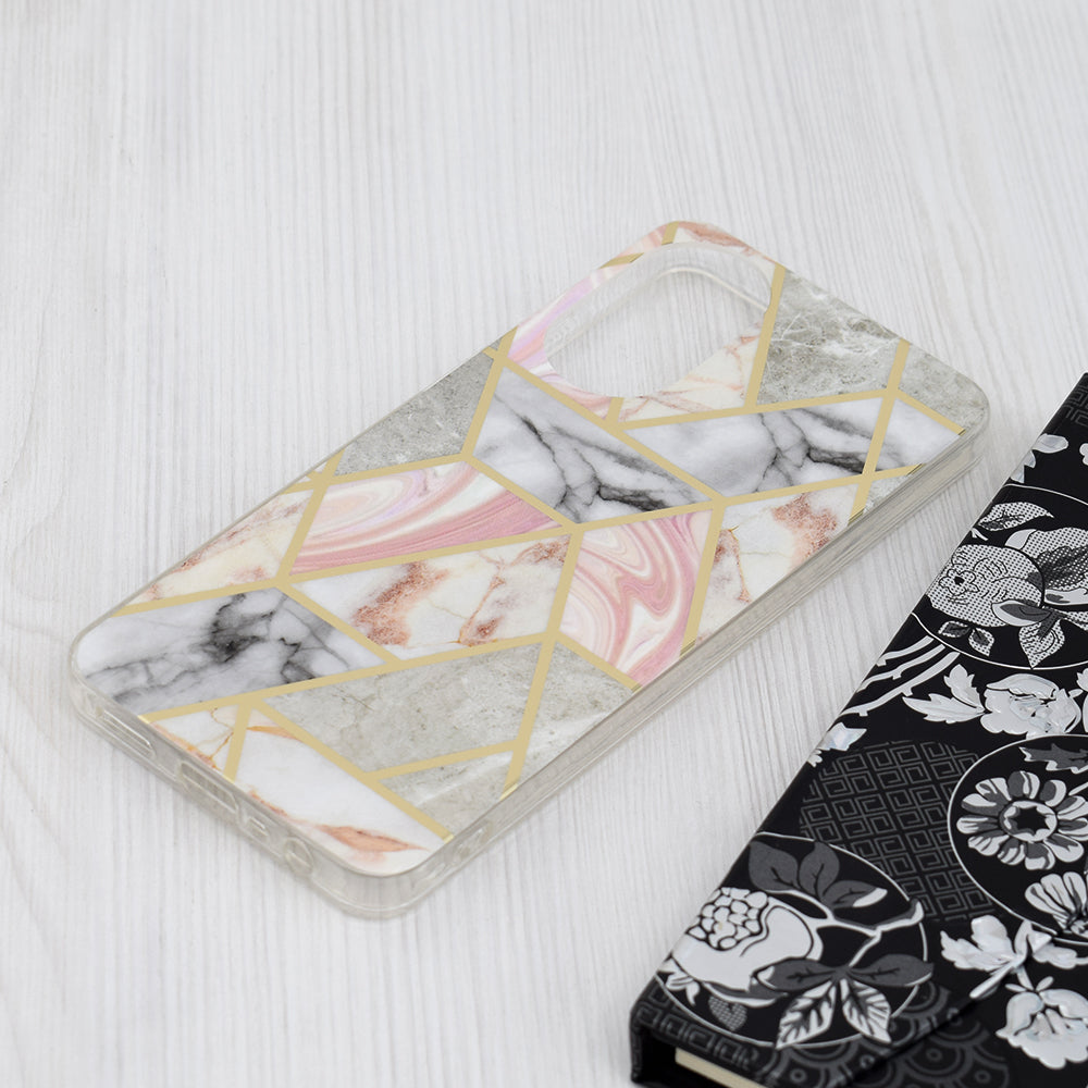 Θήκη για Oppo A78 4G, Techsuit, Marble, Ροζ