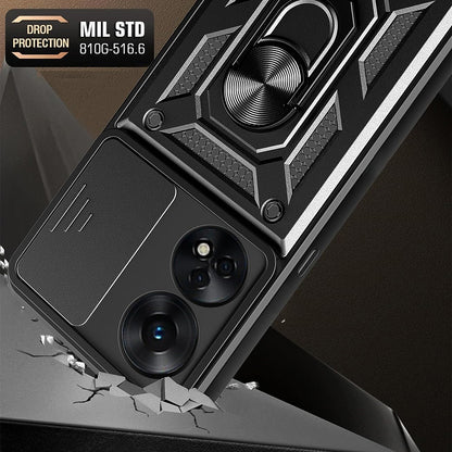 Case for Oppo A98, Techsuit, CamShield, Black