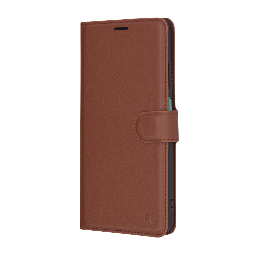 Θήκη για Oppo Reno12 FS 5G / Reno12 FS 4G / Reno12 F 4G / Reno12 F, Techsuit, Leather Folio, Καφέ
