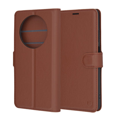 Θήκη για Oppo Reno12 FS 5G / Reno12 FS 4G / Reno12 F 4G / Reno12 F, Techsuit, Leather Folio, Καφέ