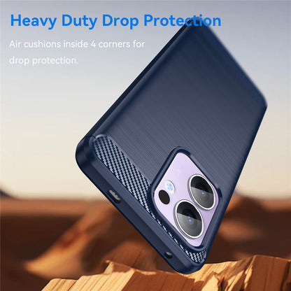 Θήκη για Oppo Reno13 FS 5G / Reno13 F 4G / Reno13 F, Techsuit, Carbon, Μπλε