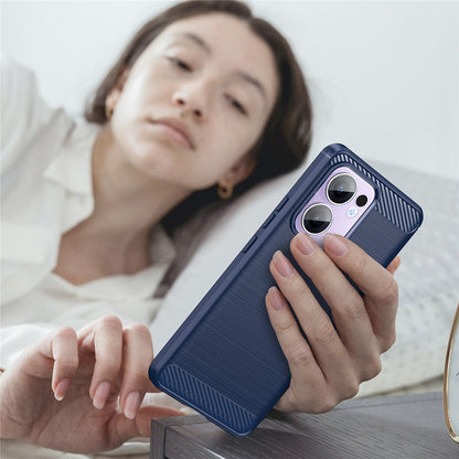 Θήκη για Oppo Reno13 FS 5G / Reno13 F 4G / Reno13 F, Techsuit, Carbon, Μπλε