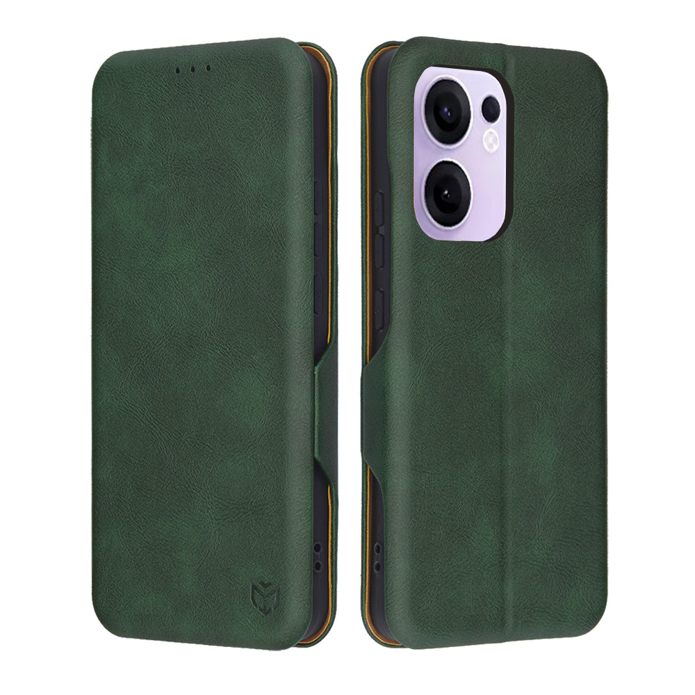 Θήκη για Oppo Reno13 FS 5G / Reno13 F 4G / Reno13 F, Techsuit, Safe Wallet Plus, Πράσινο