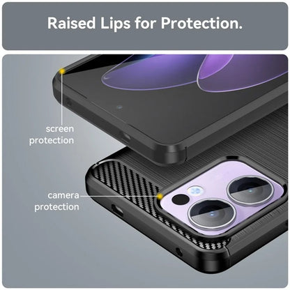 Θήκη για Oppo Reno13 Pro, Techsuit, Carbon, Μαύρο