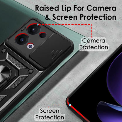 Θήκη για Oppo Reno13, Techsuit, CamShield, Μαύρο