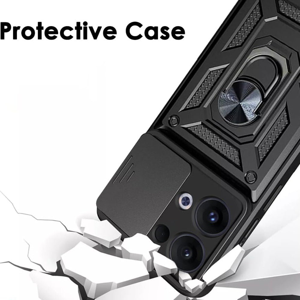 Θήκη για Oppo Reno13, Techsuit, CamShield, Μαύρο