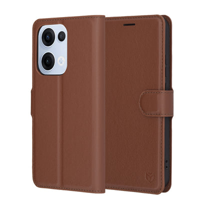 Θήκη για Oppo Reno13, Techsuit, Leather Folio, Καφέ
