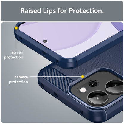 Case for Oppo Reno14 FS 5G / Reno14 F, Techsuit, Carbon, Blue