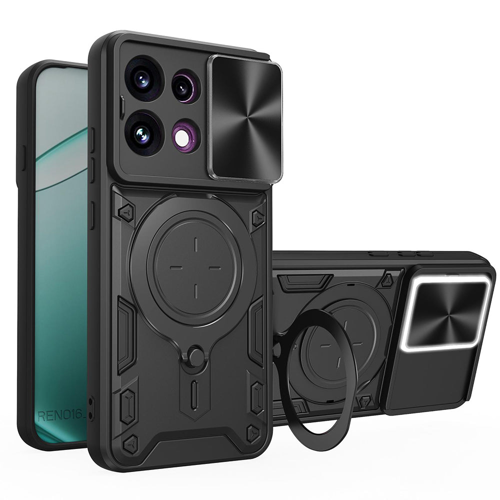 Θήκη για Oppo Reno16 F / Reno16 FS, Techsuit, CamGuard Pro, Μαύρο