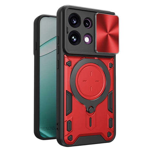 Θήκη για Oppo Reno16 F / Reno16 FS, Techsuit, CamGuard Pro, Κόκκινο