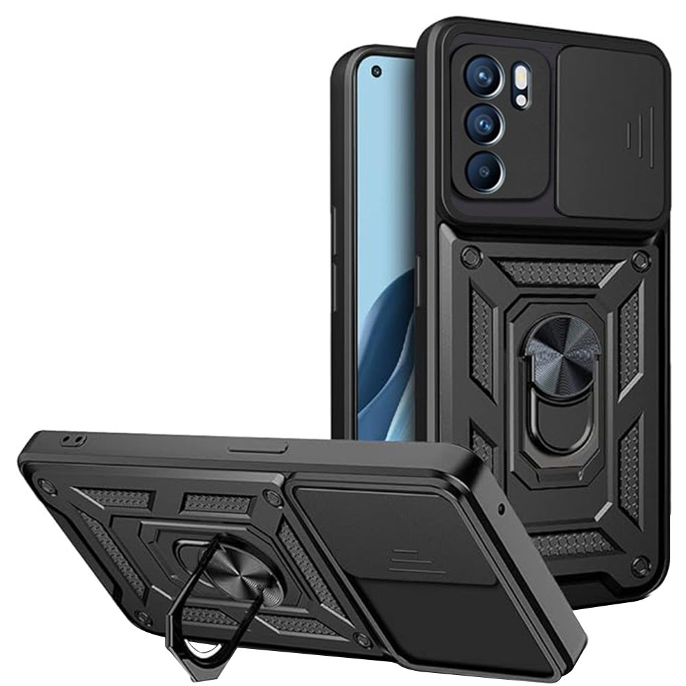 Θήκη για Oppo Reno6 5G, Techsuit, CamShield, Μαύρο