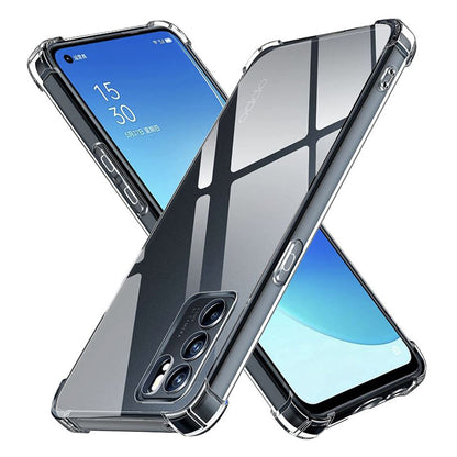 Θήκη για Oppo Reno6 5G, Techsuit, Ανθεκτική σε Κρούσεις Διαφανής, Διάφανη