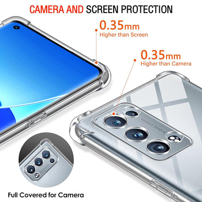Θήκη για Oppo Reno6 Pro 5G (Snapdragon), Techsuit, Ανθεκτική σε Κρούσεις Διαφανής, Διάφανη