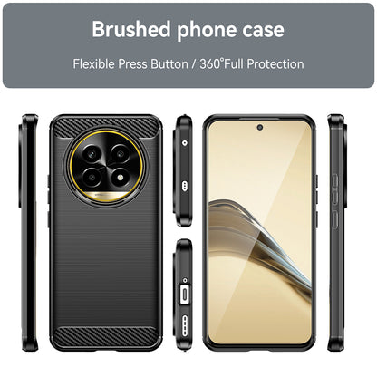 Θήκη για Realme 13 Pro / 13 Pro+, Techsuit, Άνθρακας, Μαύρο