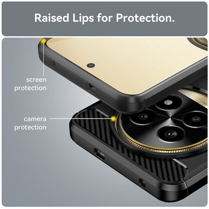 Θήκη για Realme 13 Pro / 13 Pro+, Techsuit, Άνθρακας, Μαύρο