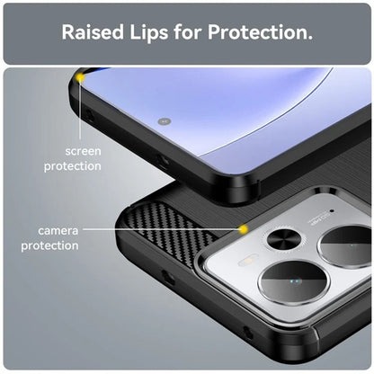 Θήκη για Realme 14T / 14, Techsuit, Άνθρακας, Μαύρο