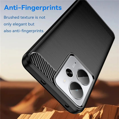 Θήκη για Realme 14T / 14, Techsuit, Άνθρακας, Μαύρο