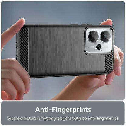 Θήκη για Realme 14T / 14, Techsuit, Άνθρακας, Μαύρο