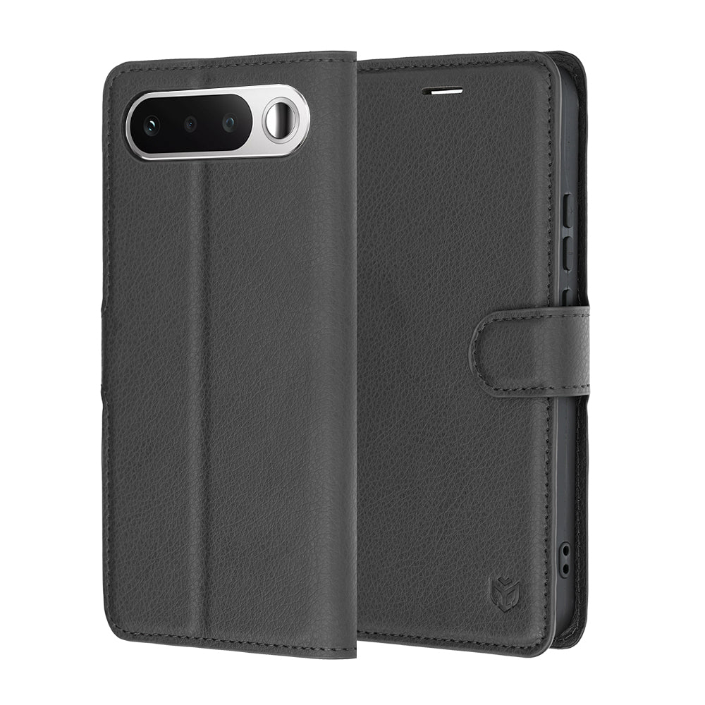 Θήκη για Realme 16, Techsuit, Leather Folio, Μαύρη