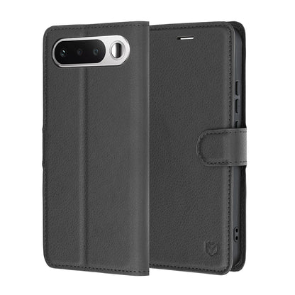 Θήκη για Realme 16, Techsuit, Leather Folio, Μαύρη