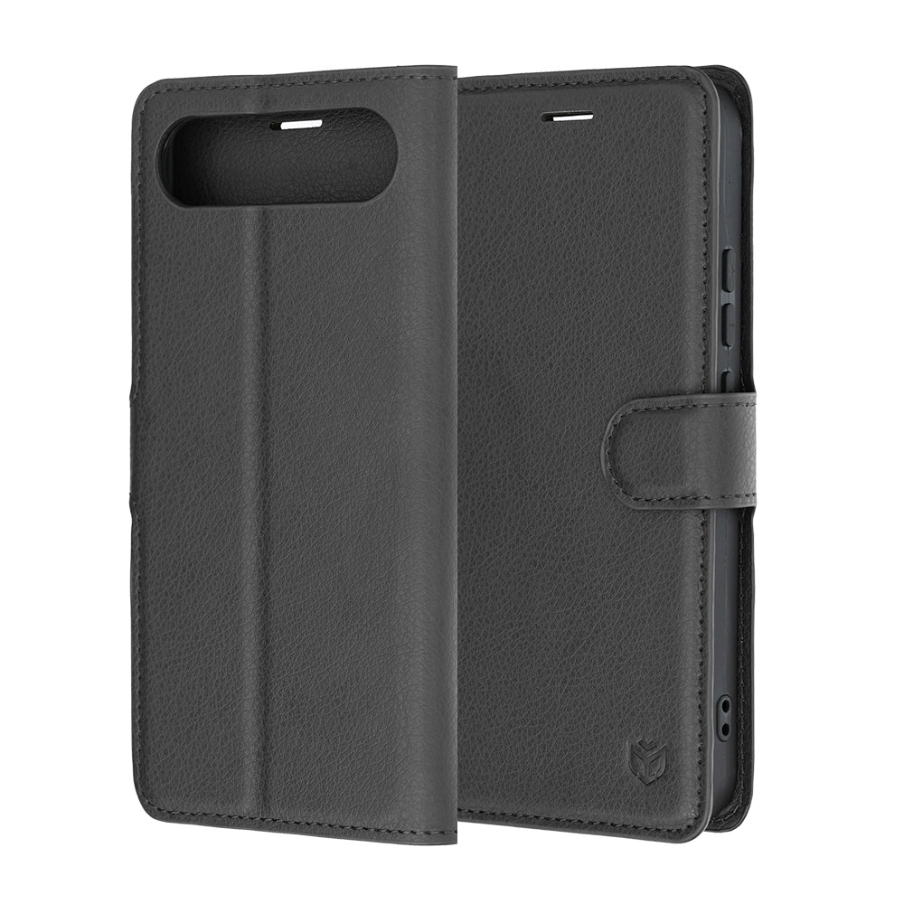 Θήκη για Realme 16, Techsuit, Leather Folio, Μαύρη