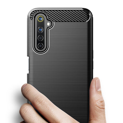 Θήκη για Realme 6 Pro, Techsuit, Καρμπόν, Μαύρη