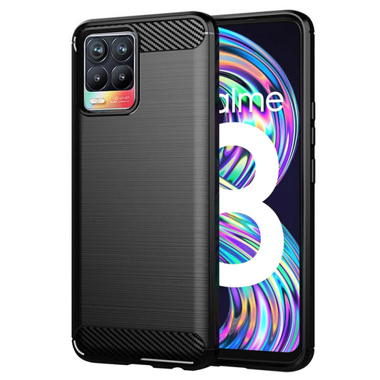 Θήκη για Realme 8 Pro / 8, Techsuit, Άνθρακας, Μαύρο