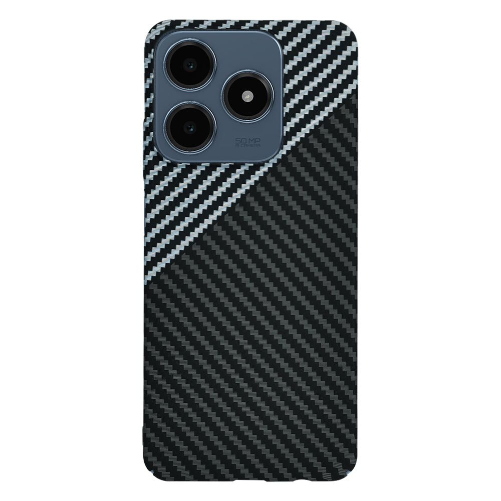 Case for Realme C63 / C61, Techsuit, Carbonite FiberShell, Black Gray