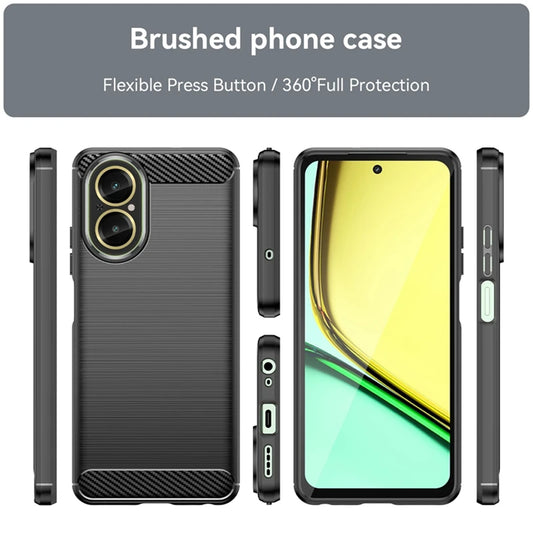 Θήκη για Realme C67 4G, Techsuit, Carbon, Μαύρο