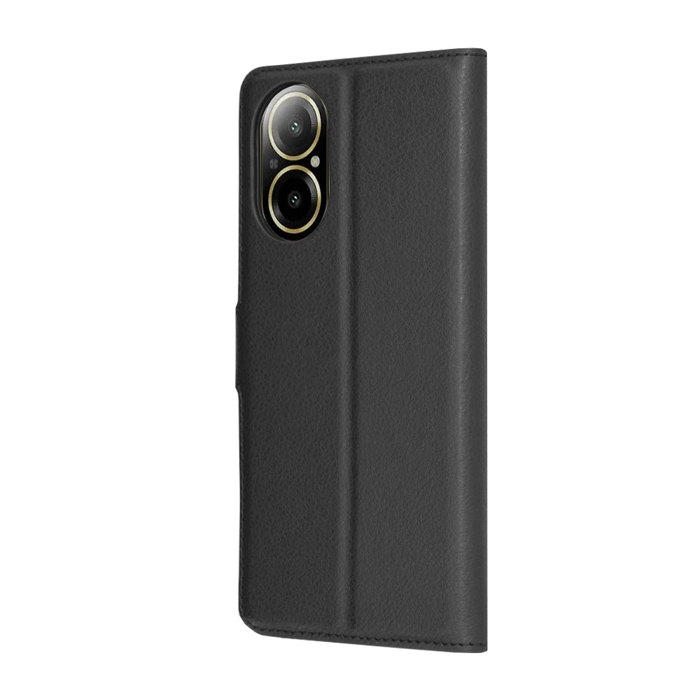 Θήκη για Realme C67 4G, Techsuit, Δερμάτινο Φύλλο, Μαύρο